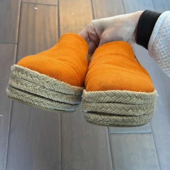 M Gemi Orange Canvas Platform Espadrille slip on sneakers size 40 US 10 - Picture 5 of 5